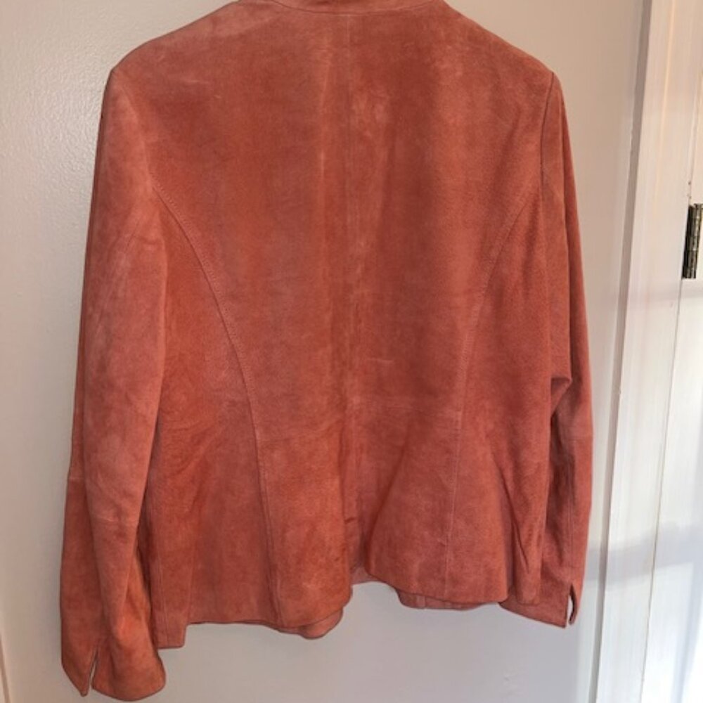 GUILLAUME | Suede Jacket Blush Mauve color Fitted design Size:L/G Quality - Picture 5 of 14